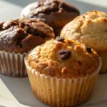 keto muffin recipe with muffins on plate, natural lighting