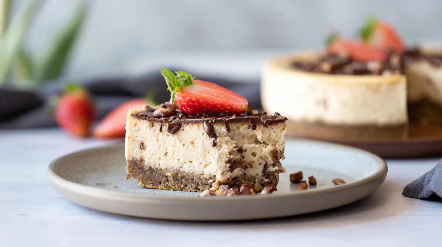 Keto Turtle Cheesecake With Caramel, Chocolate, and Pecans