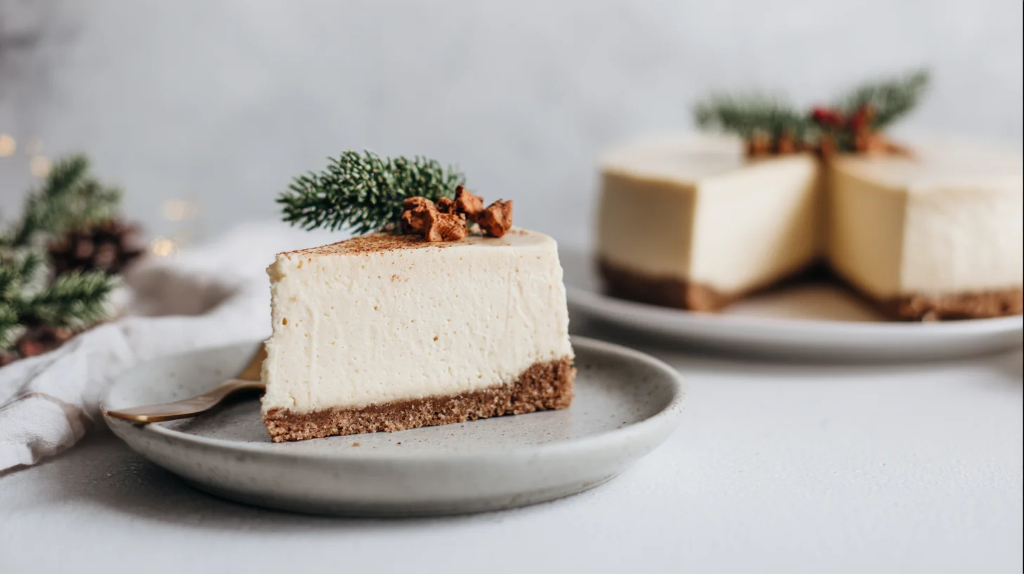 Keto Eggnog Cheesecake