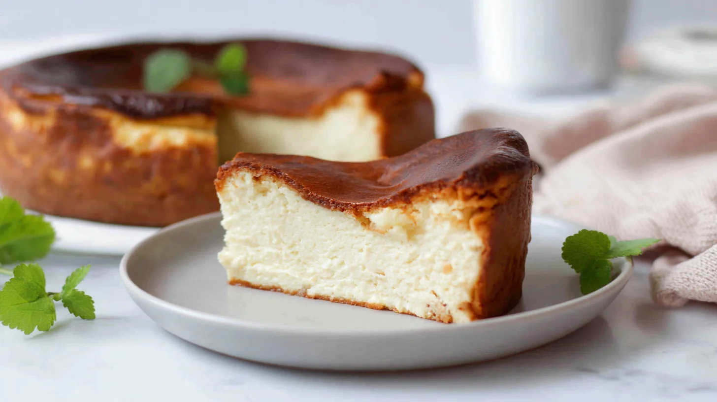 Keto Burnt Basque Cheesecake That’s Perfectly Creamy Inside