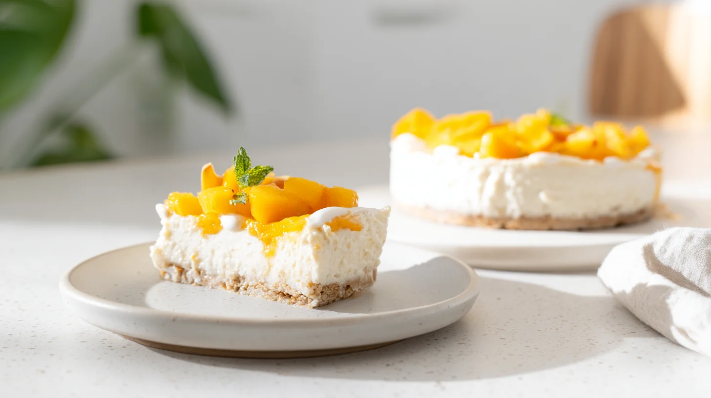 Keto Peach Cheesecake