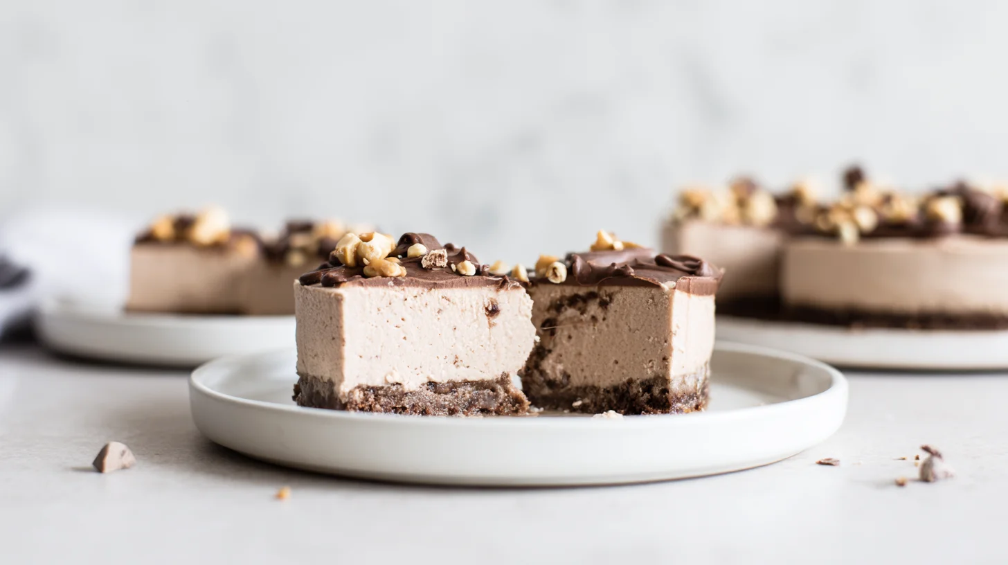 Keto Snickers Style Cheesecake Copycat With Caramel and Peanuts