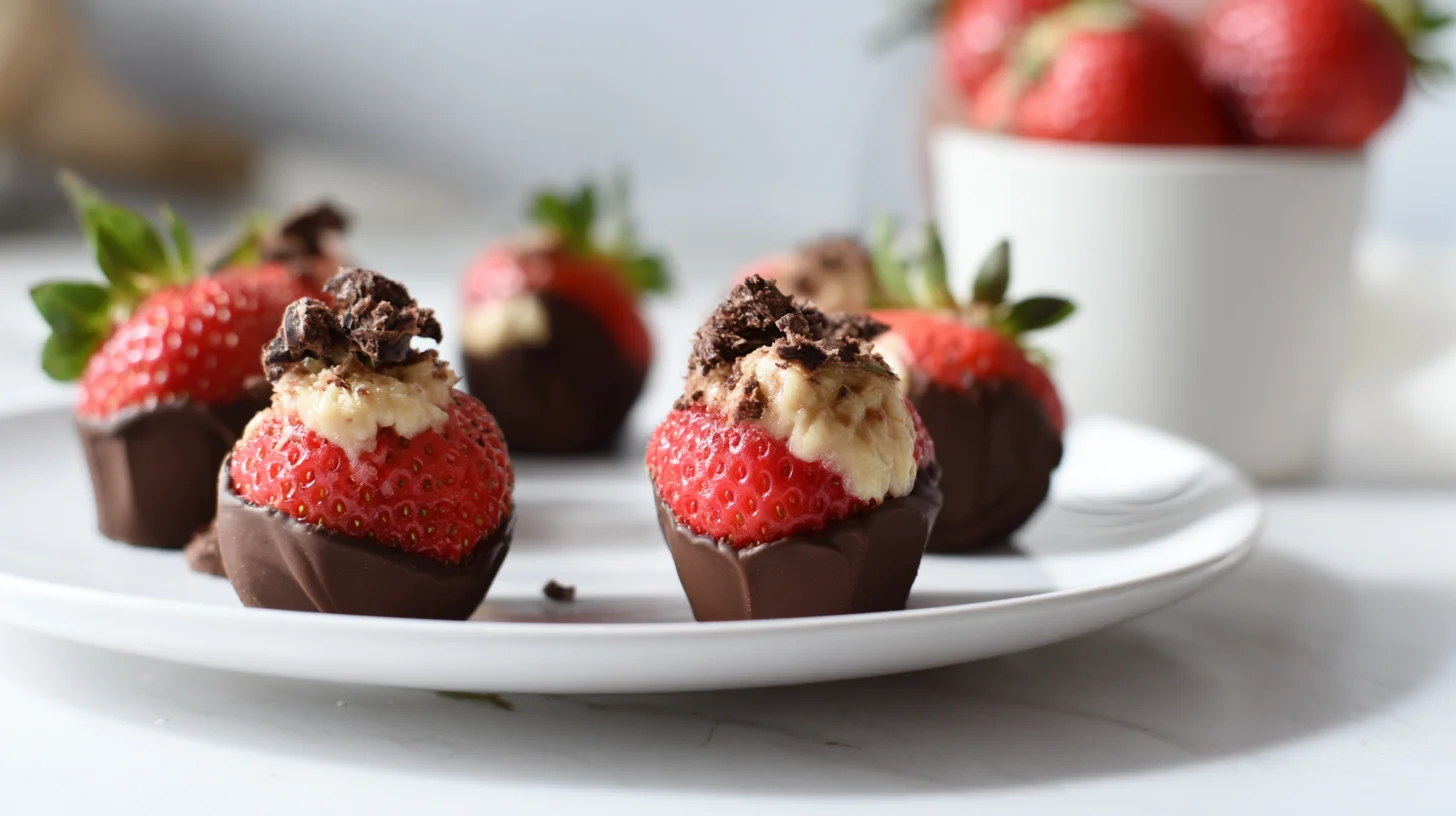 Keto Cheesecake Stuffed Strawberries