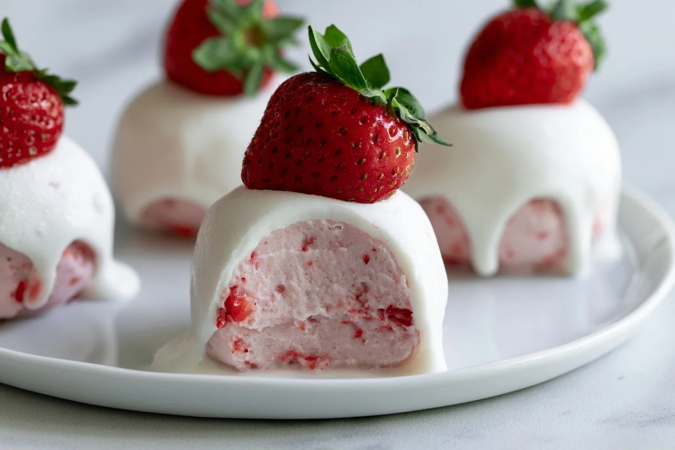 Keto Strawberry Cheesecake Fat Bombs