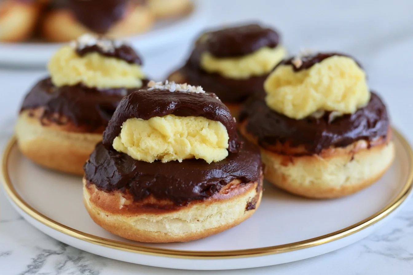 Keto Boston Cream Donuts