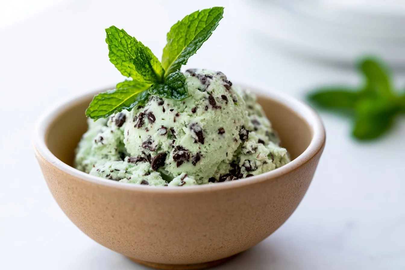 Keto Mint Chocolate Chip Ice Cream