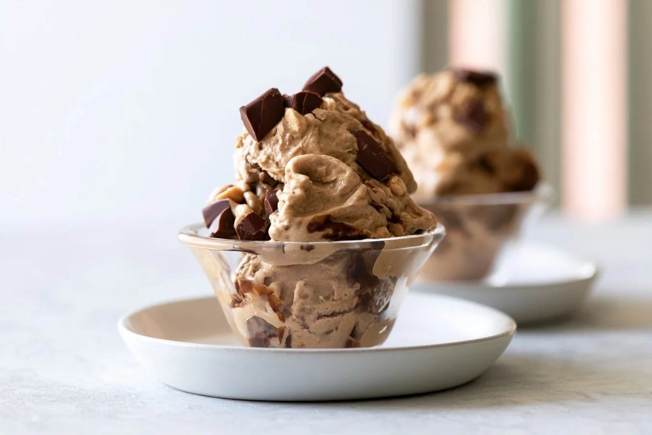 Keto Chocolate Peanut Butter Ice Cream (No Ice Cream Maker!)