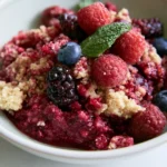 keto mixed berry crumble