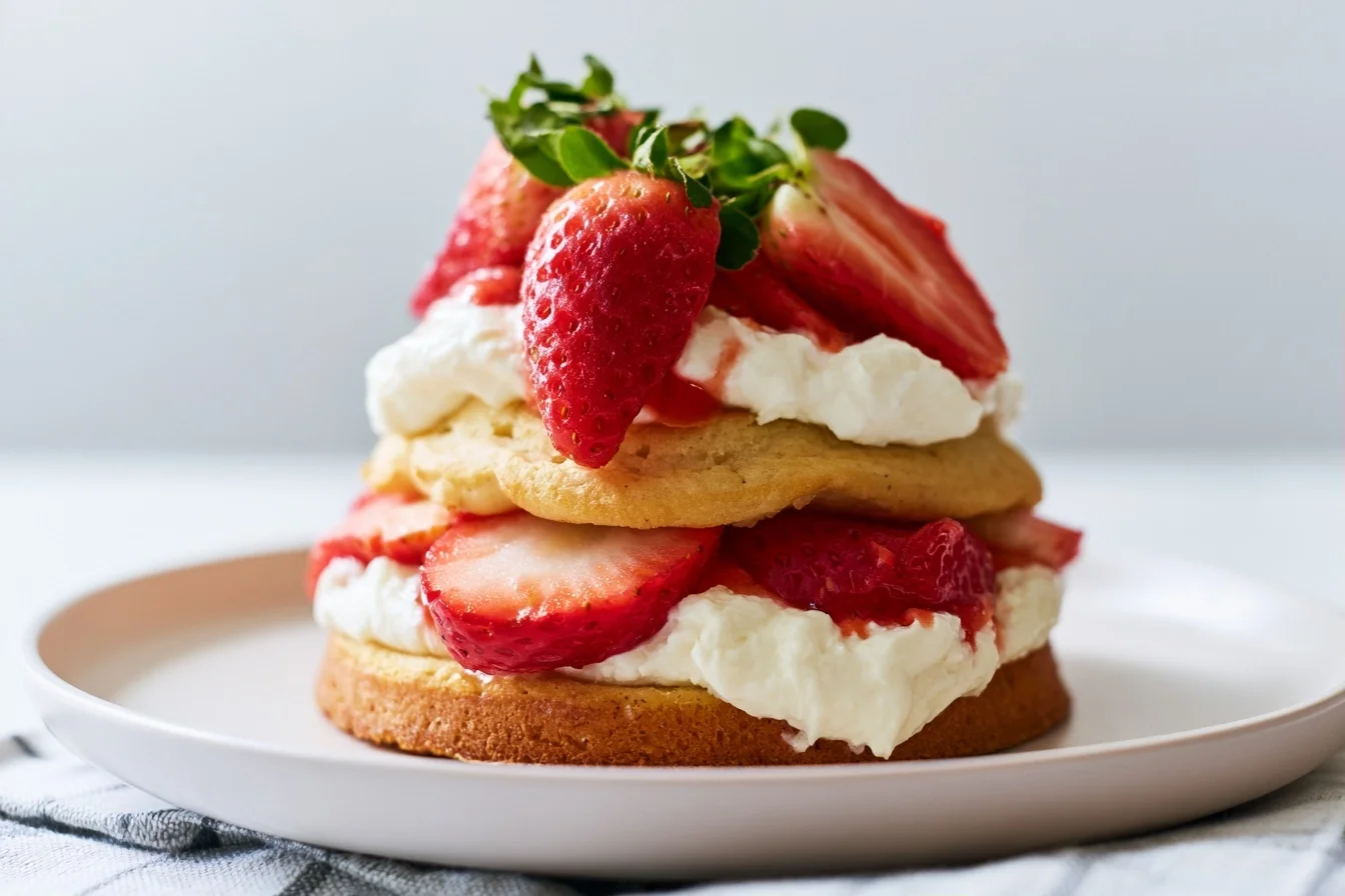 Keto Strawberry Shortcake With Fluffy Almond Flour Biscuits
