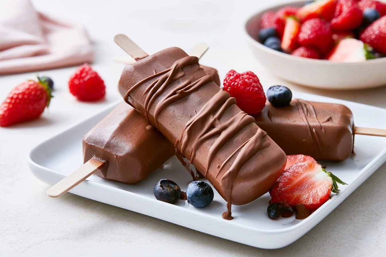 Keto Chocolate Popsicles