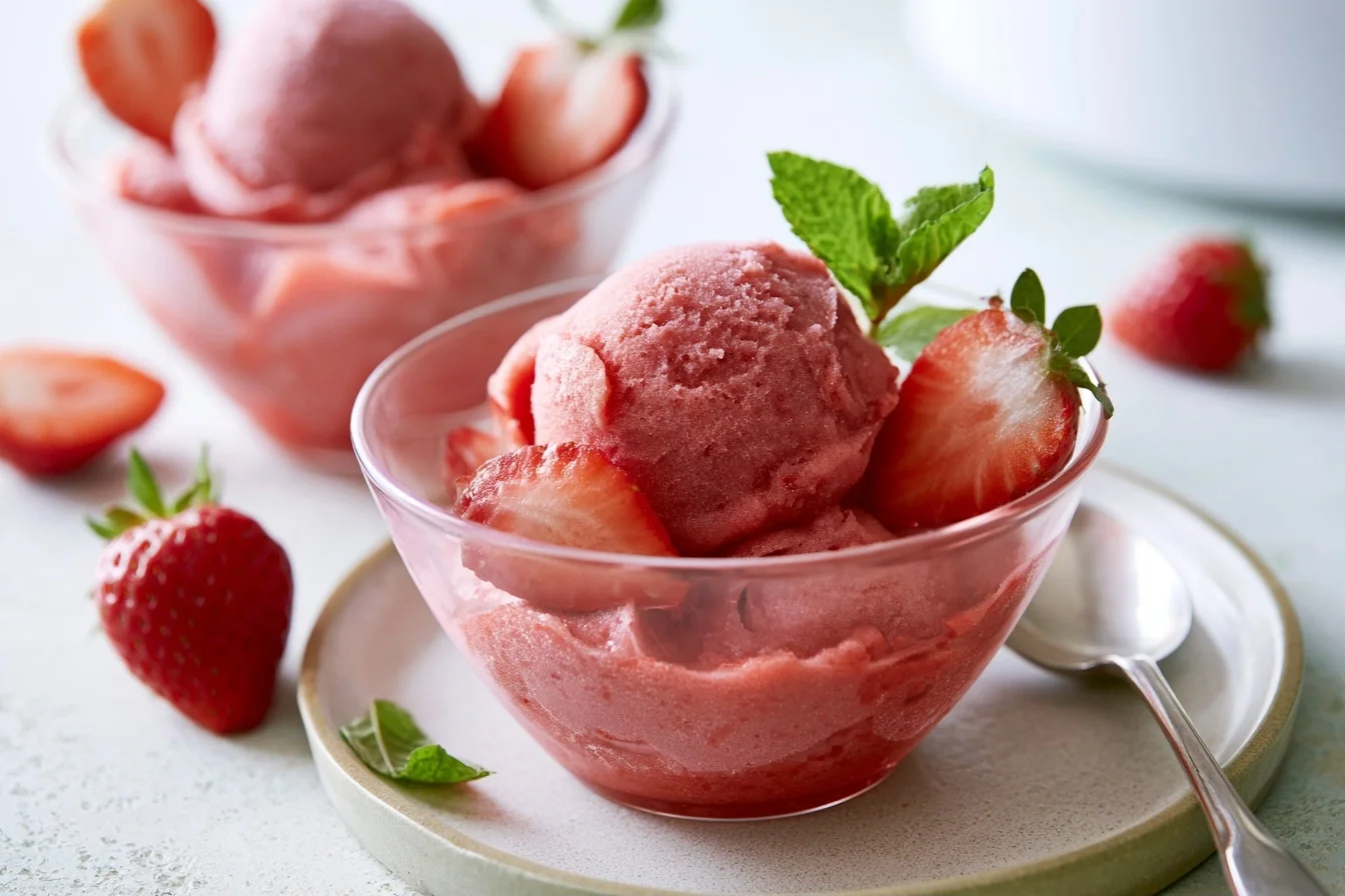 Keto Strawberry Sorbet: Refreshing 3-Carb Frozen Treat