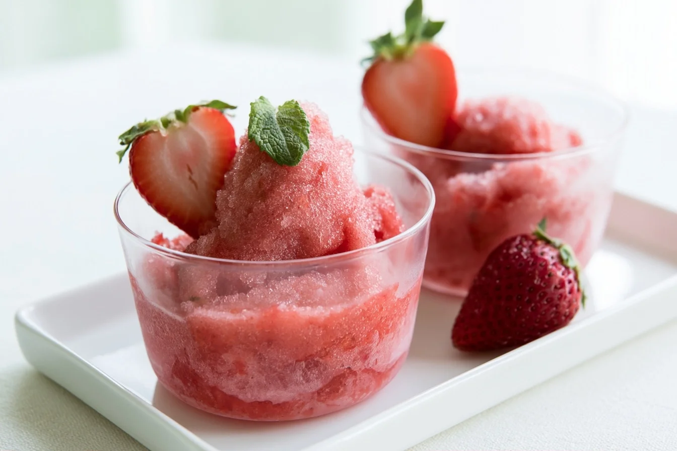 Keto Strawberry Sorbet