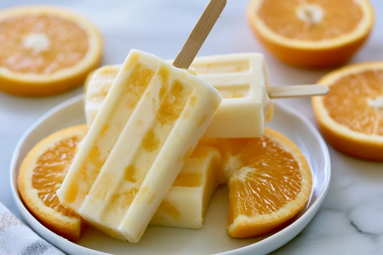 Keto Creamsicle Popsicles