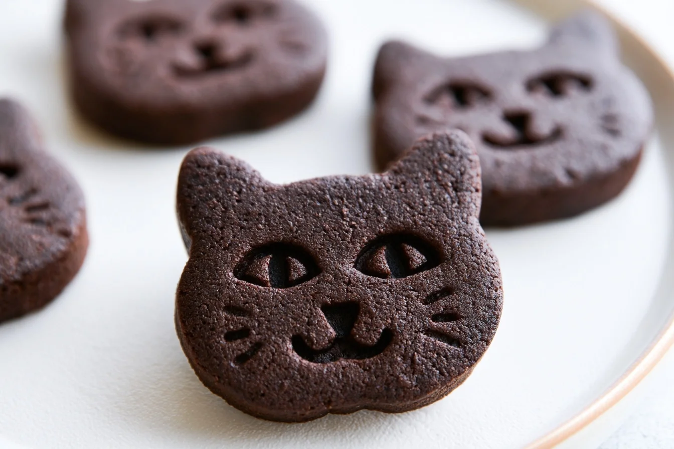 Adorable Keto Black Cat Cookies for a Low-Carb Halloween