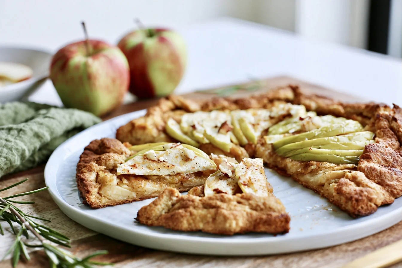 Keto Apple Galette with Buttery Almond Flour Crust