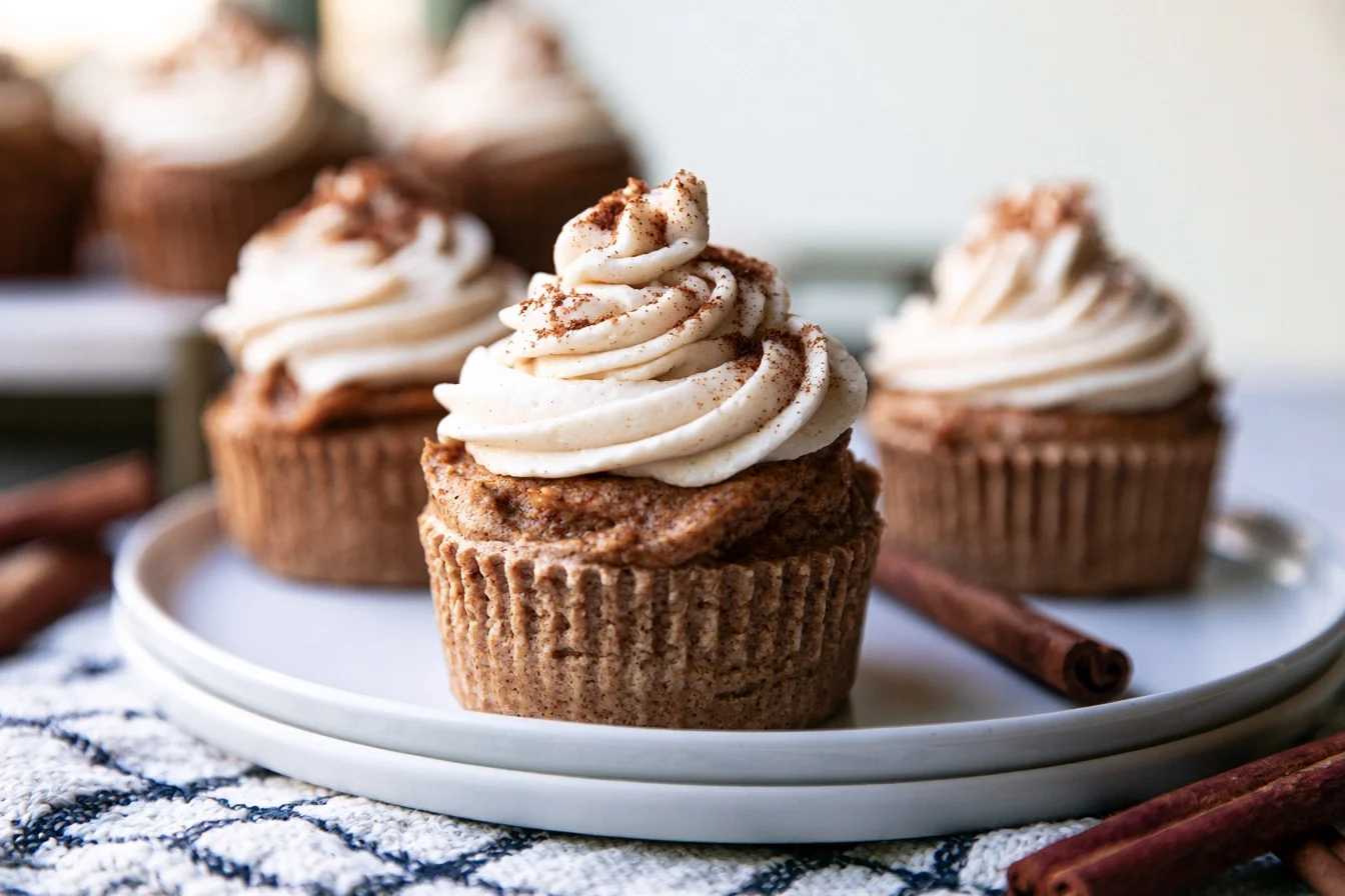 Keto Pumpkin Spice Cupcakes With Cream Cheese Frosting