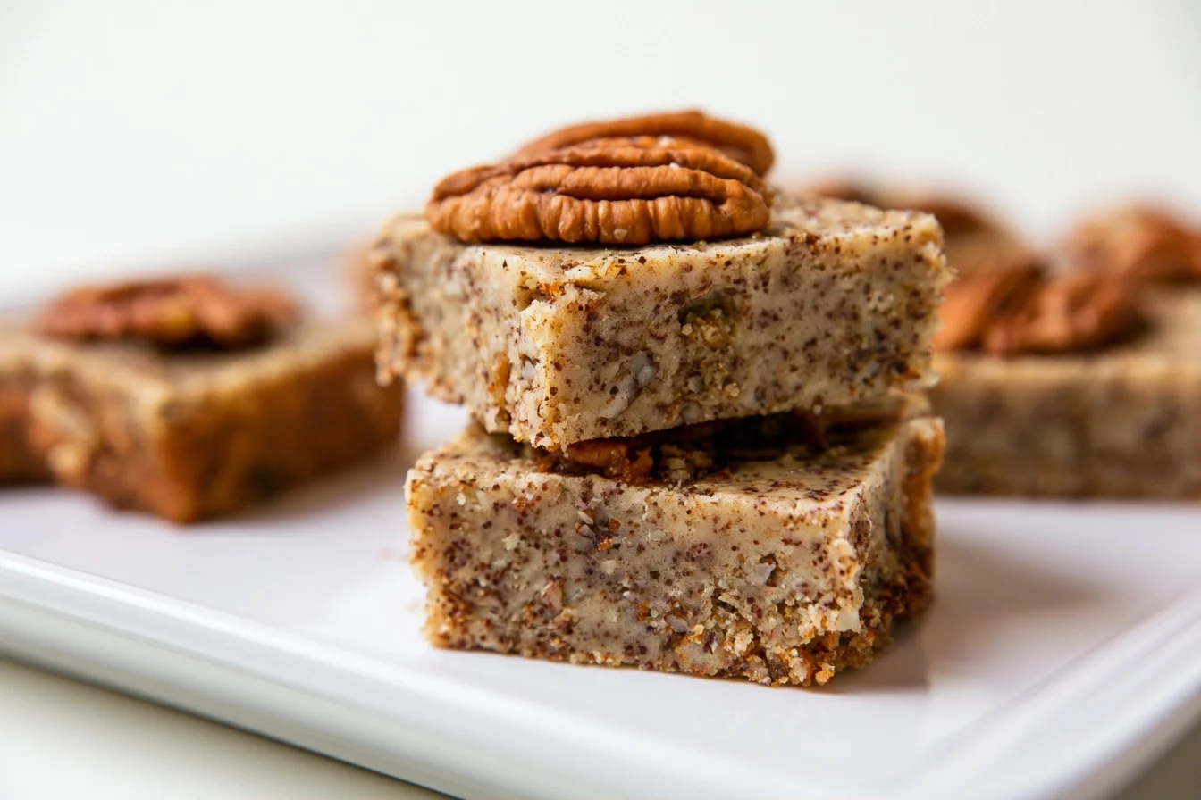 Keto Maple Pecan Bars With a Buttery Shortbread Crust