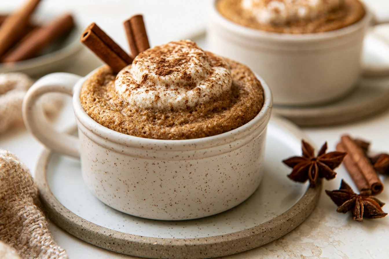 Keto Pumpkin Spice Mug Cake Ready in 90 Seconds