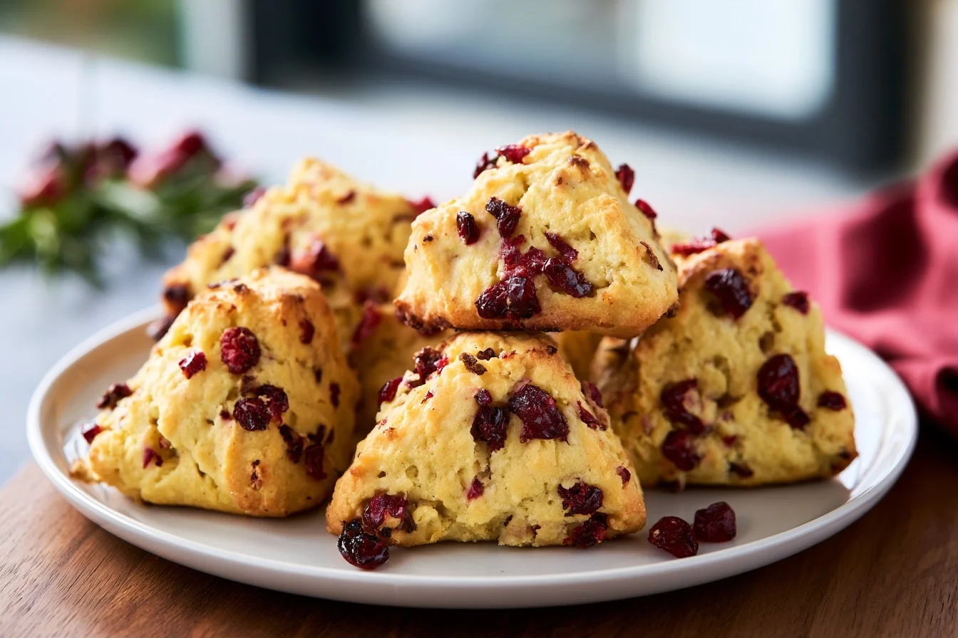 Keto Cranberry Scones: Buttery, Flaky Holiday Breakfast Treats
