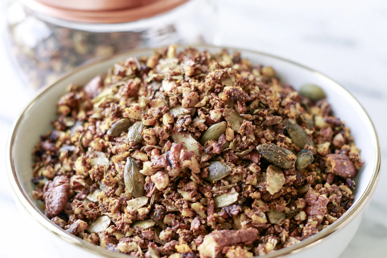 Keto Pumpkin Spice Granola: Crunchy Low-Carb Fall Breakfast