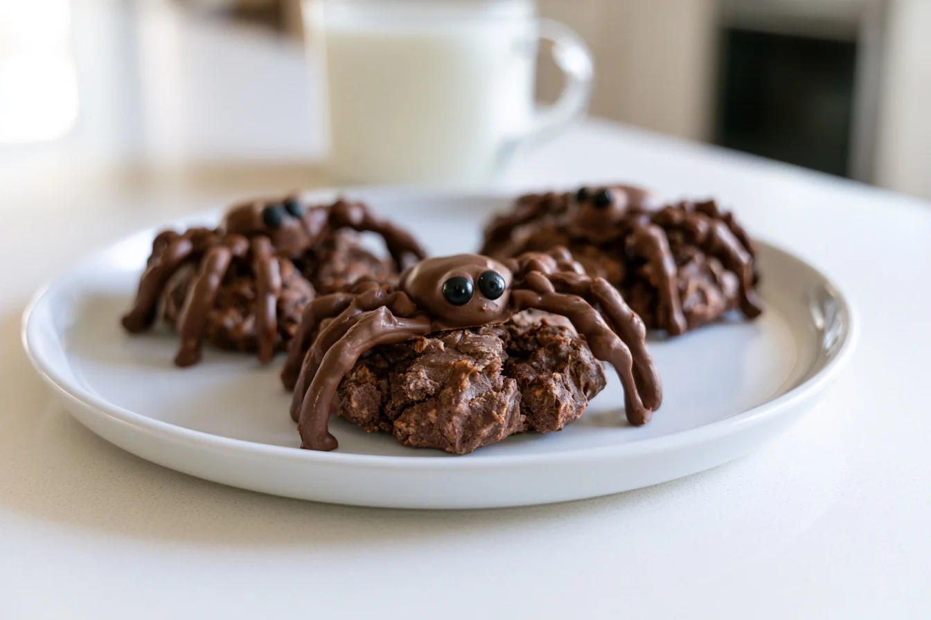 Keto Chocolate Spider Cookies