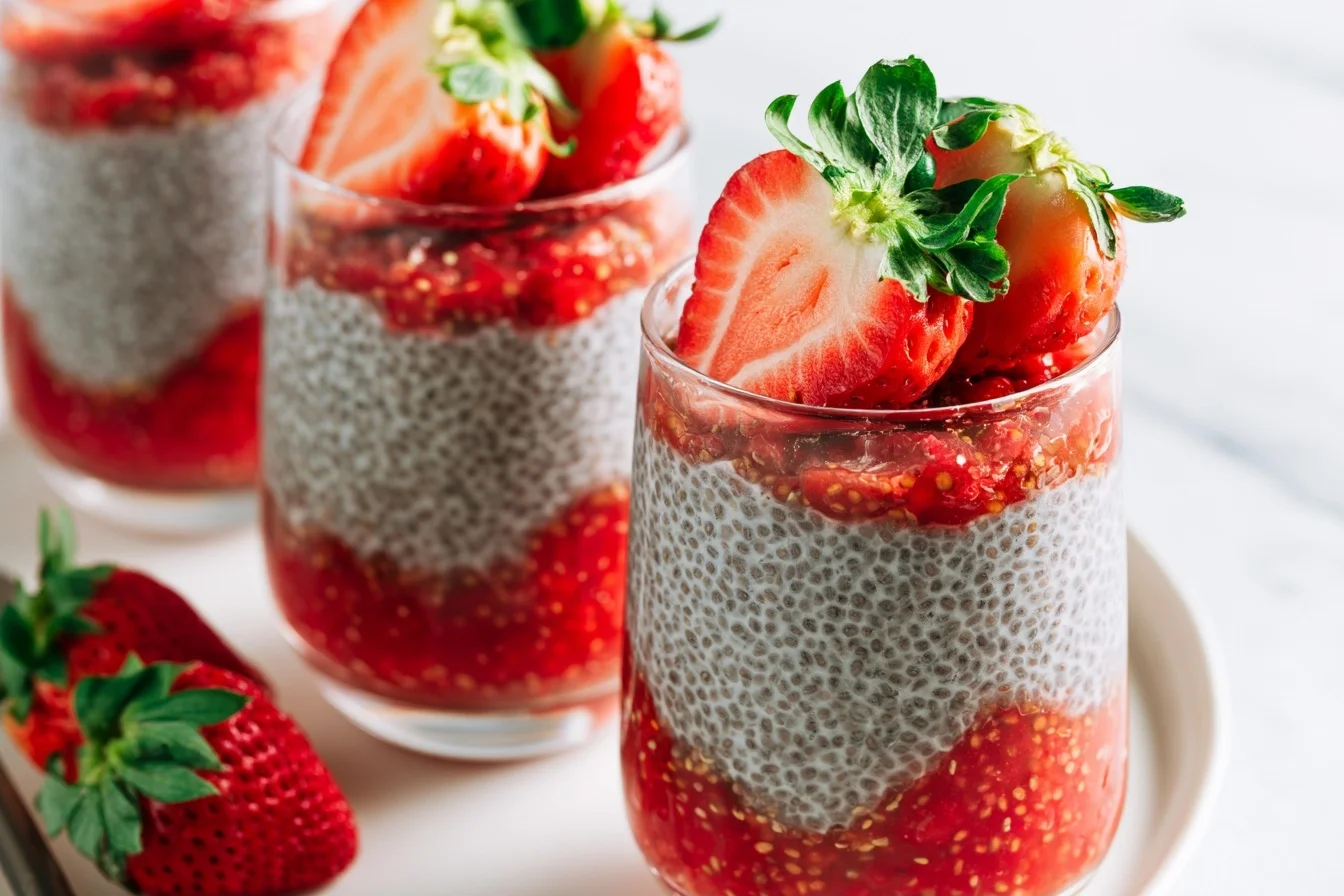 Keto Chia Pudding Strawberry