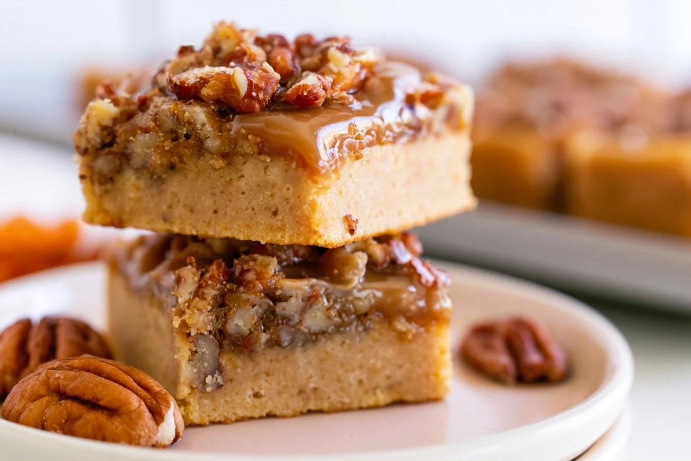 Keto Caramel Pecan Bars