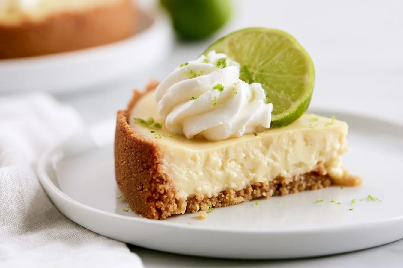Keto Key Lime Pie with Creamy Filling and Almond Crust