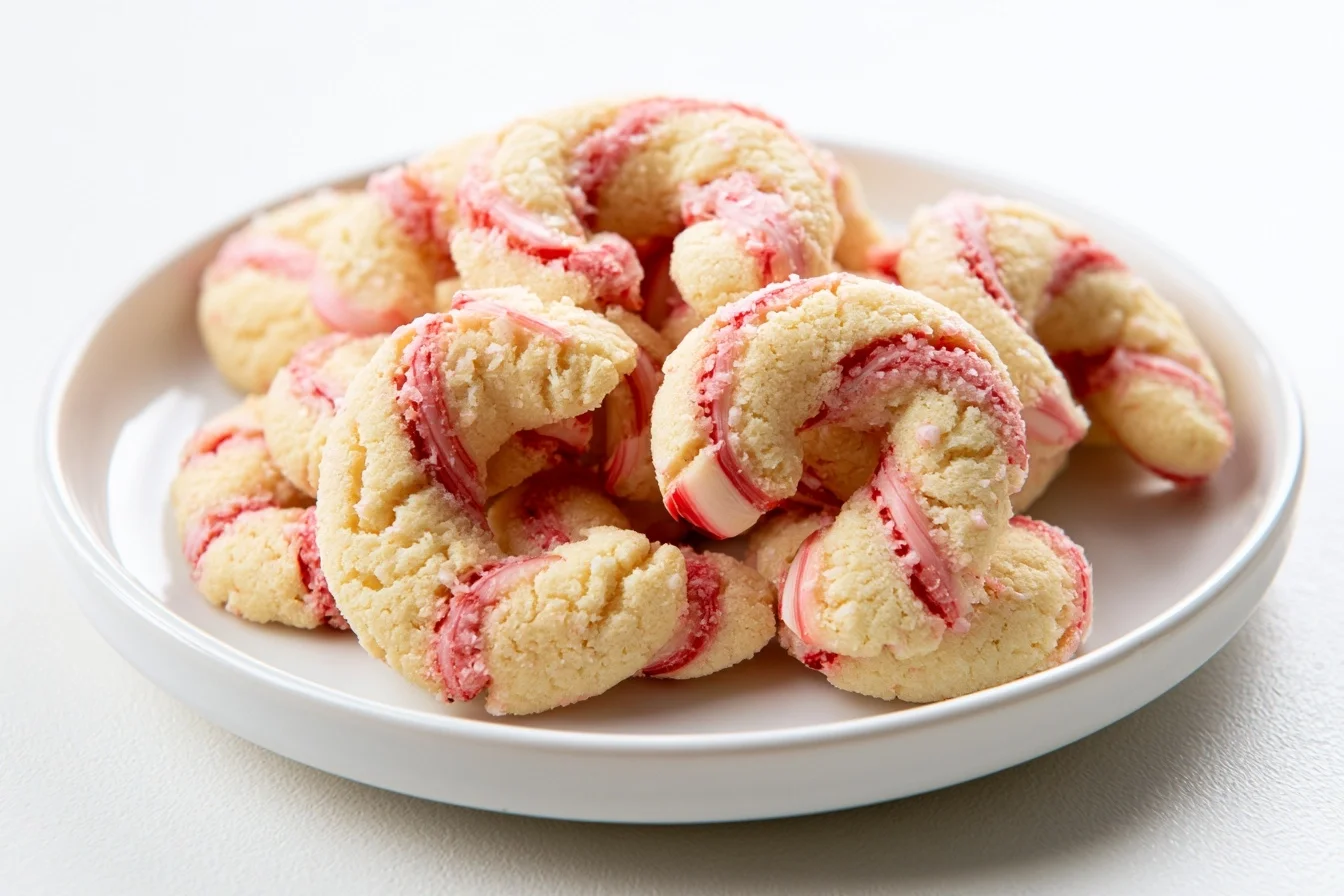 Keto Candy Cane Cookies
