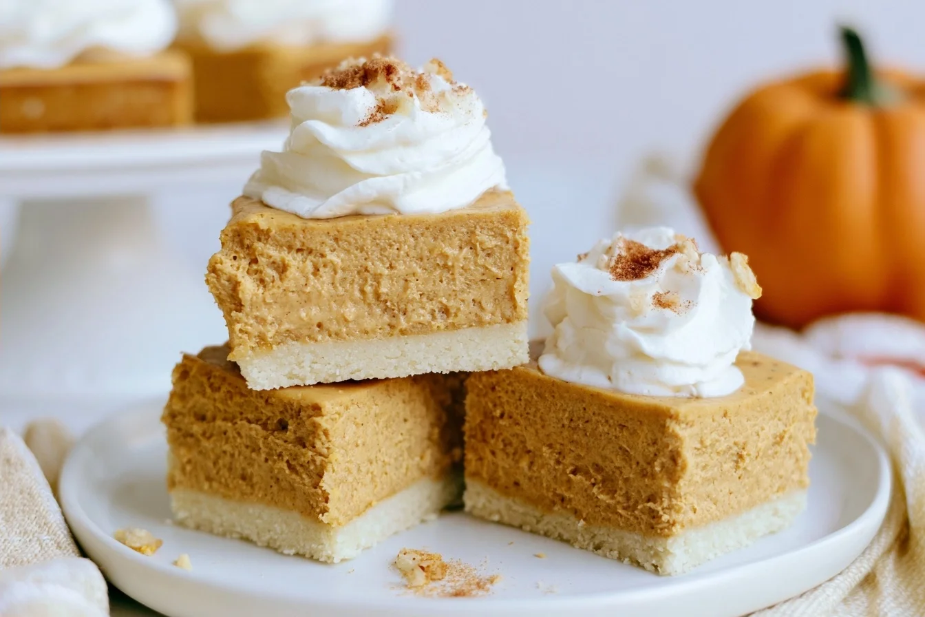 Keto Pumpkin Cheesecake Bars
