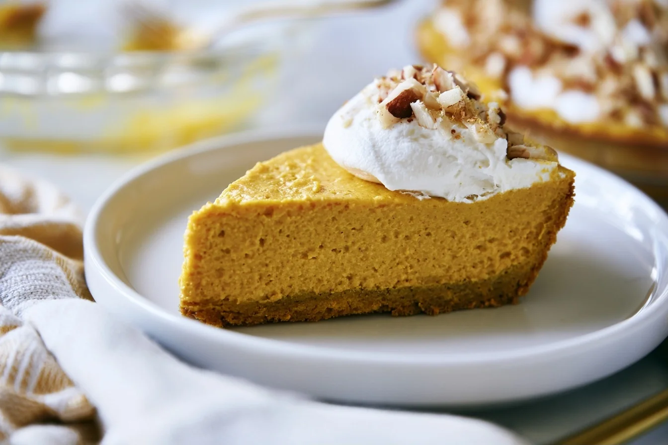 Keto Pumpkin Chiffon Pie With Light and Airy Texture