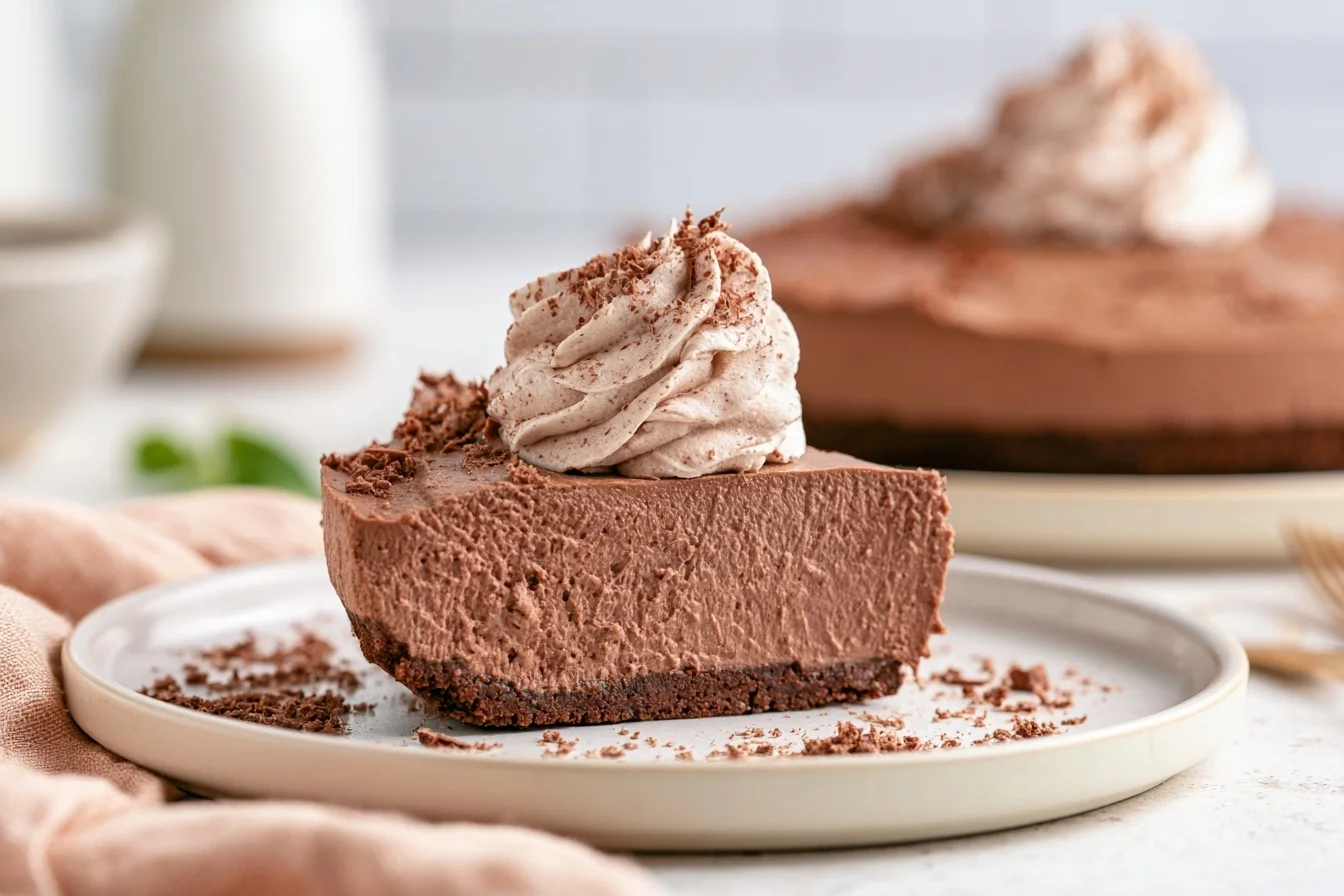 Keto Chocolate Silk Pie